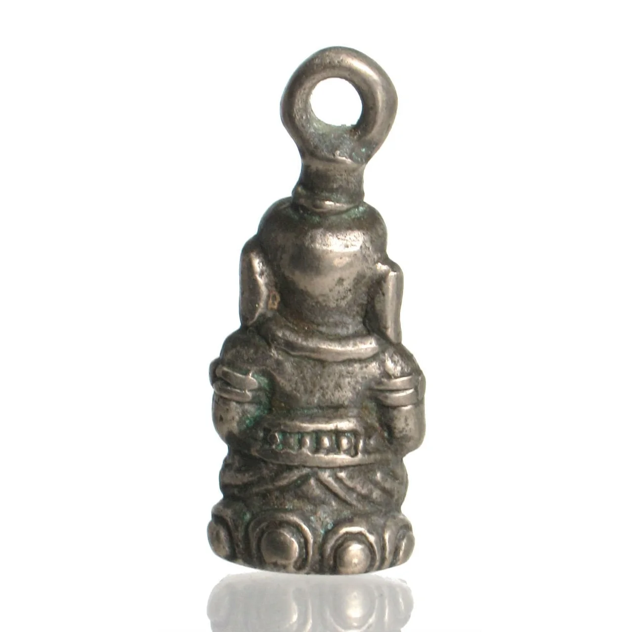 Seated Ganesha "German Silver" Amulet Pendant - Image 3