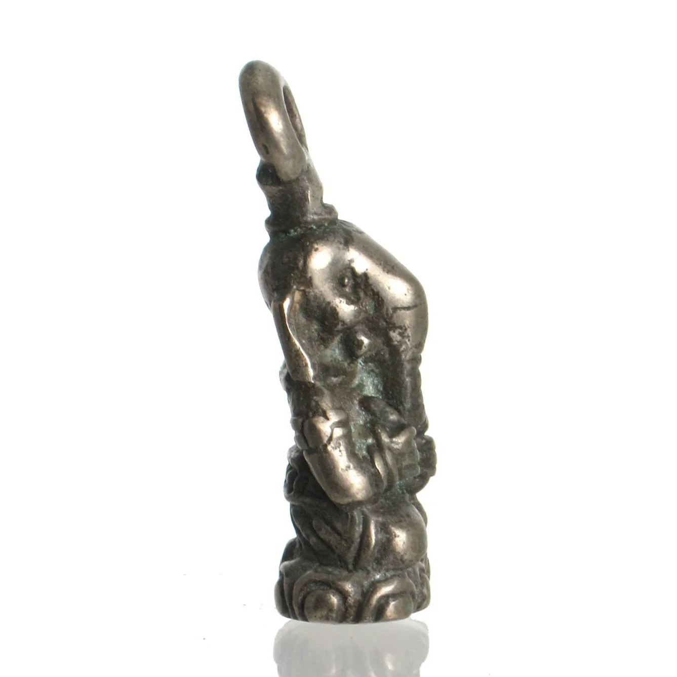 Seated Ganesha "German Silver" Amulet Pendant - Image 4
