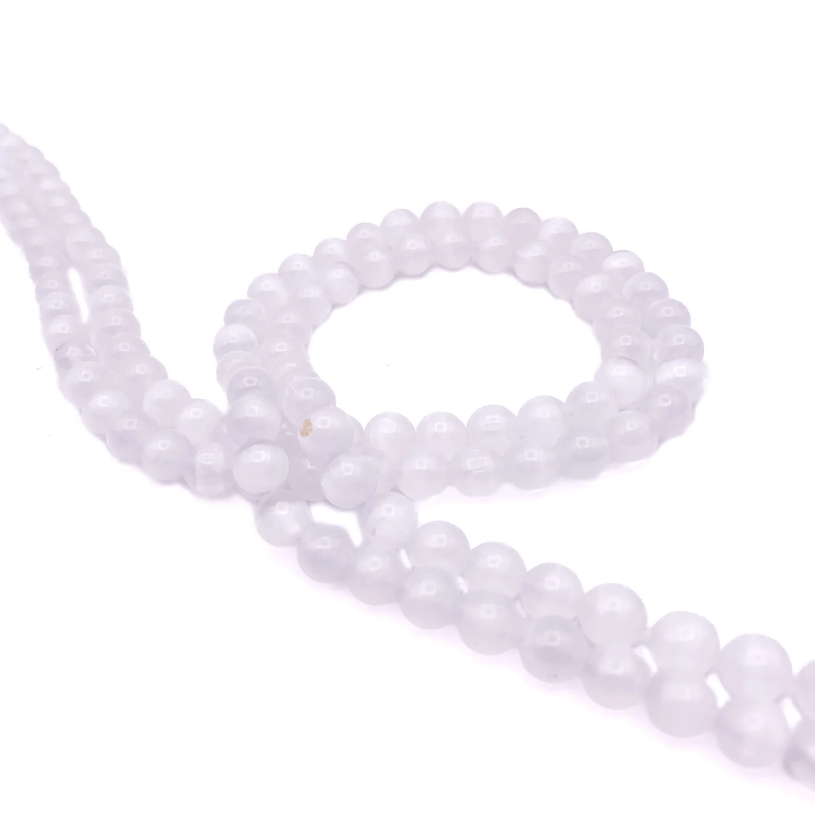 Selenite 6mm Smooth Rounds Bead Strand - Image 5