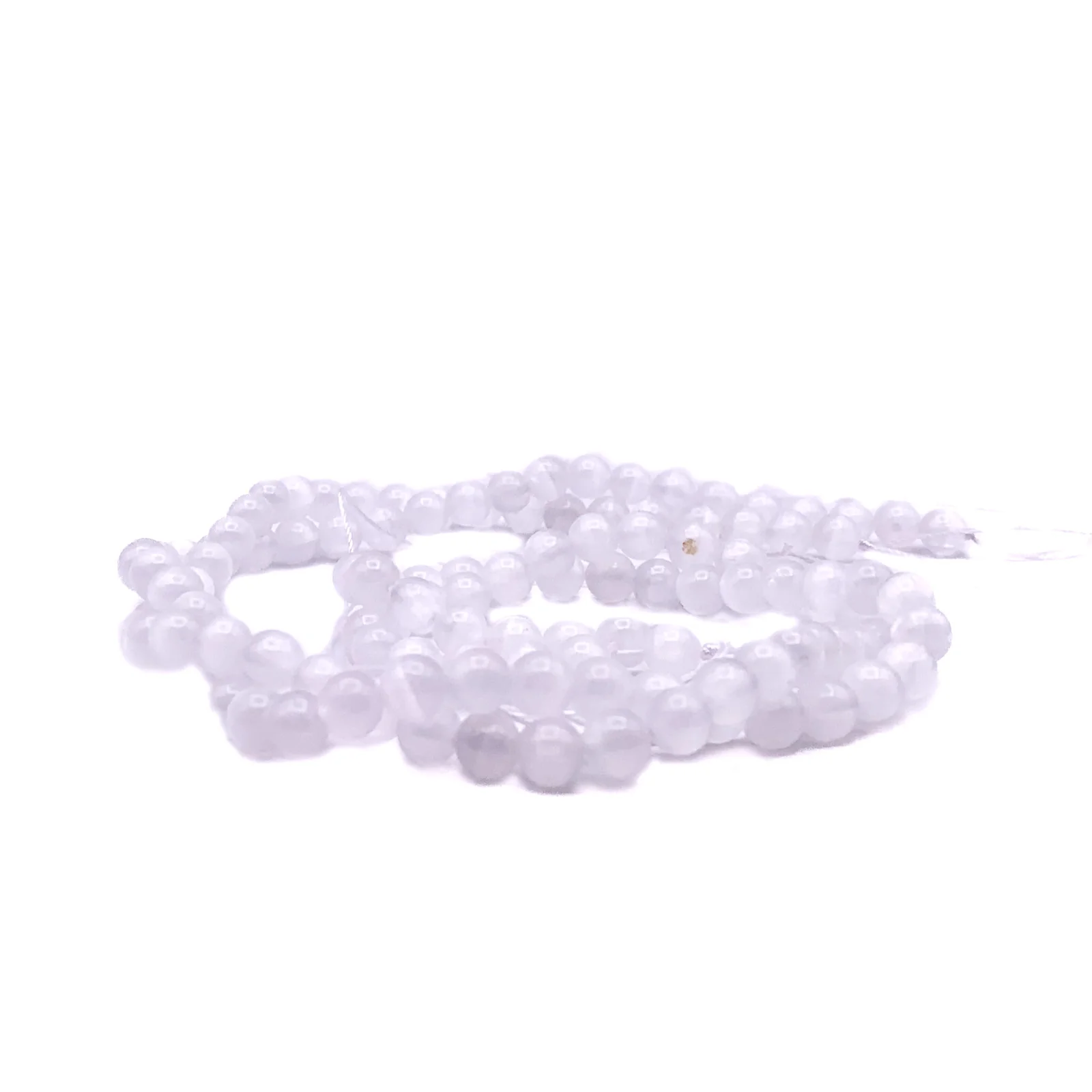 Selenite 6mm Smooth Rounds Bead Strand - Image 6
