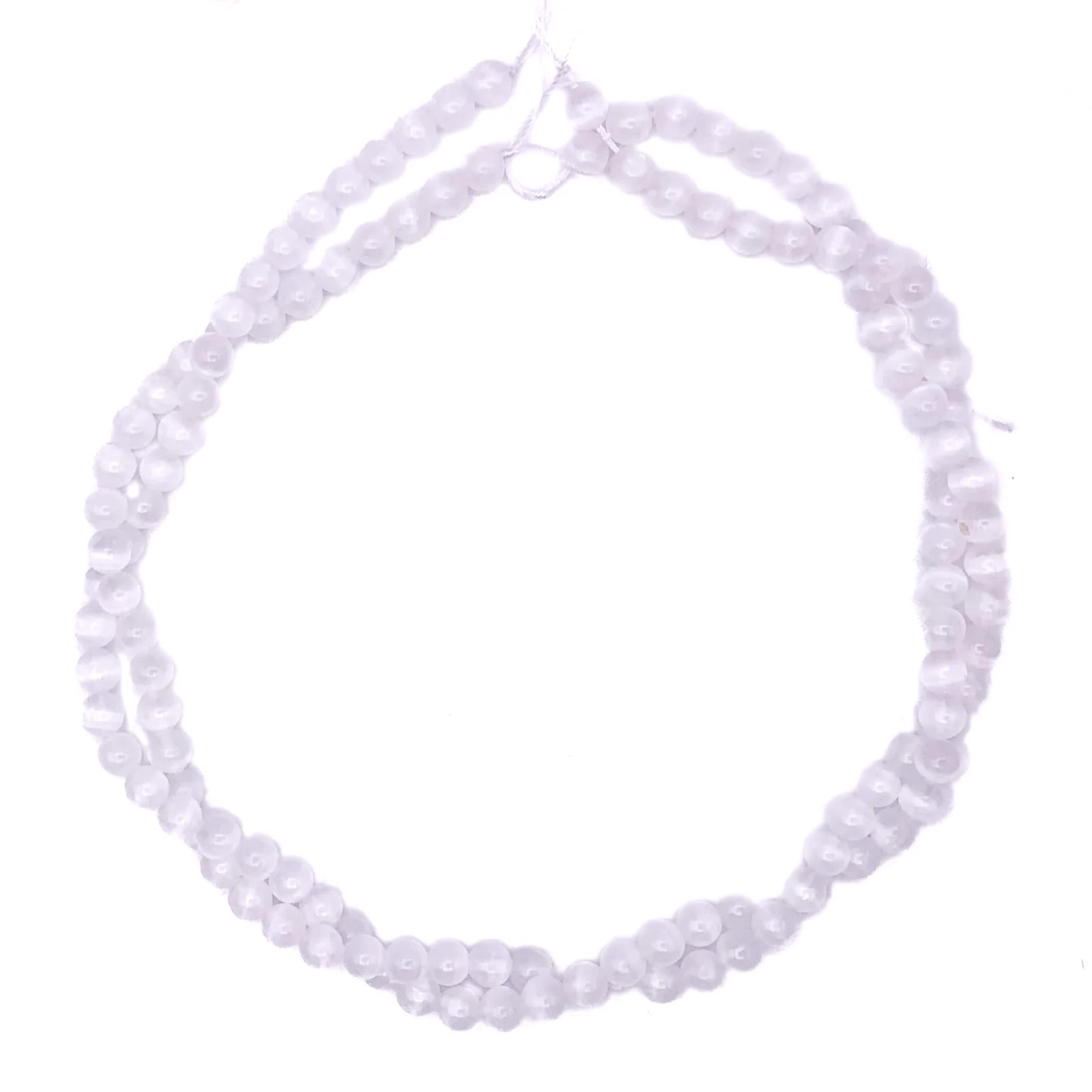 Selenite 6mm Smooth Rounds Bead Strand - Image 7