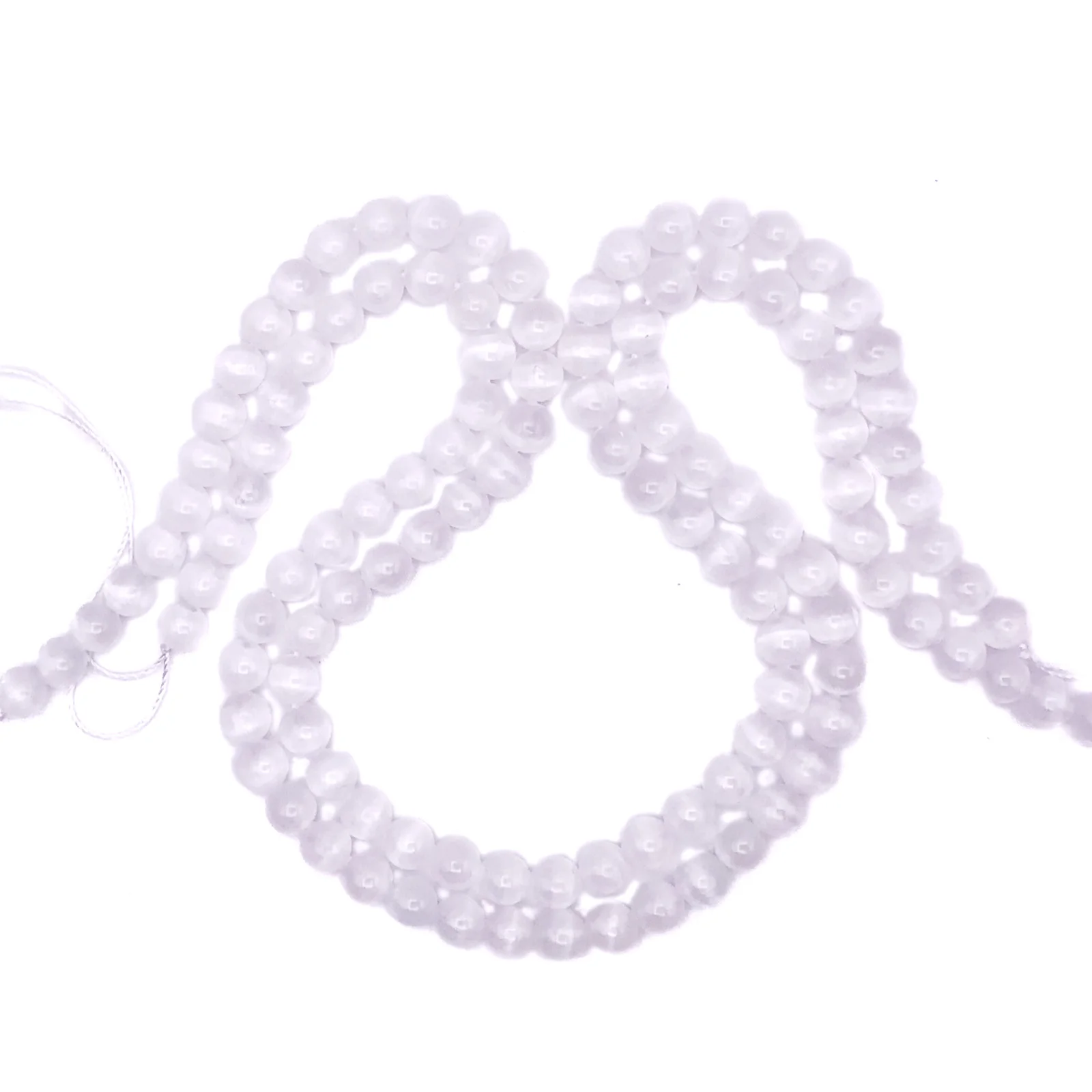 Selenite 6mm Smooth Rounds Bead Strand - Image 9