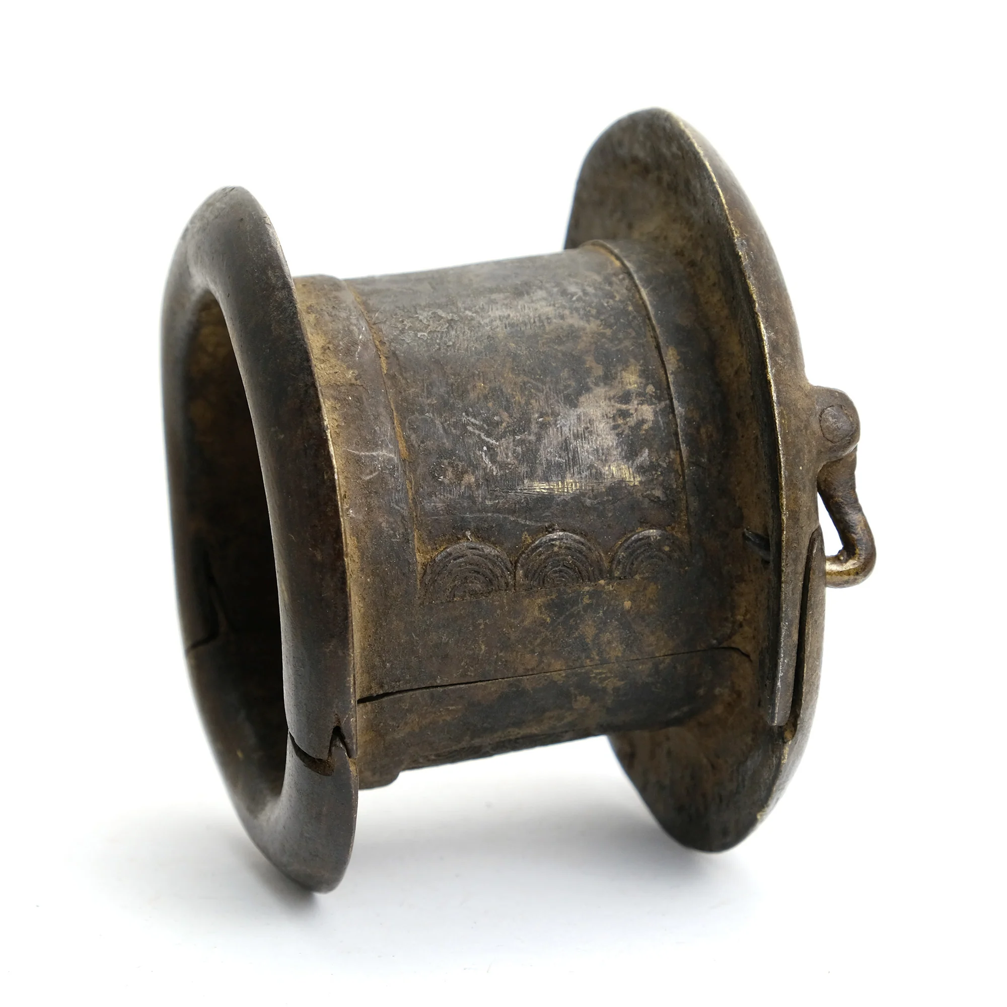 Senufo Hinged Bangle Bracelet Large and Rare from Cote d'Ivoire - Image 3