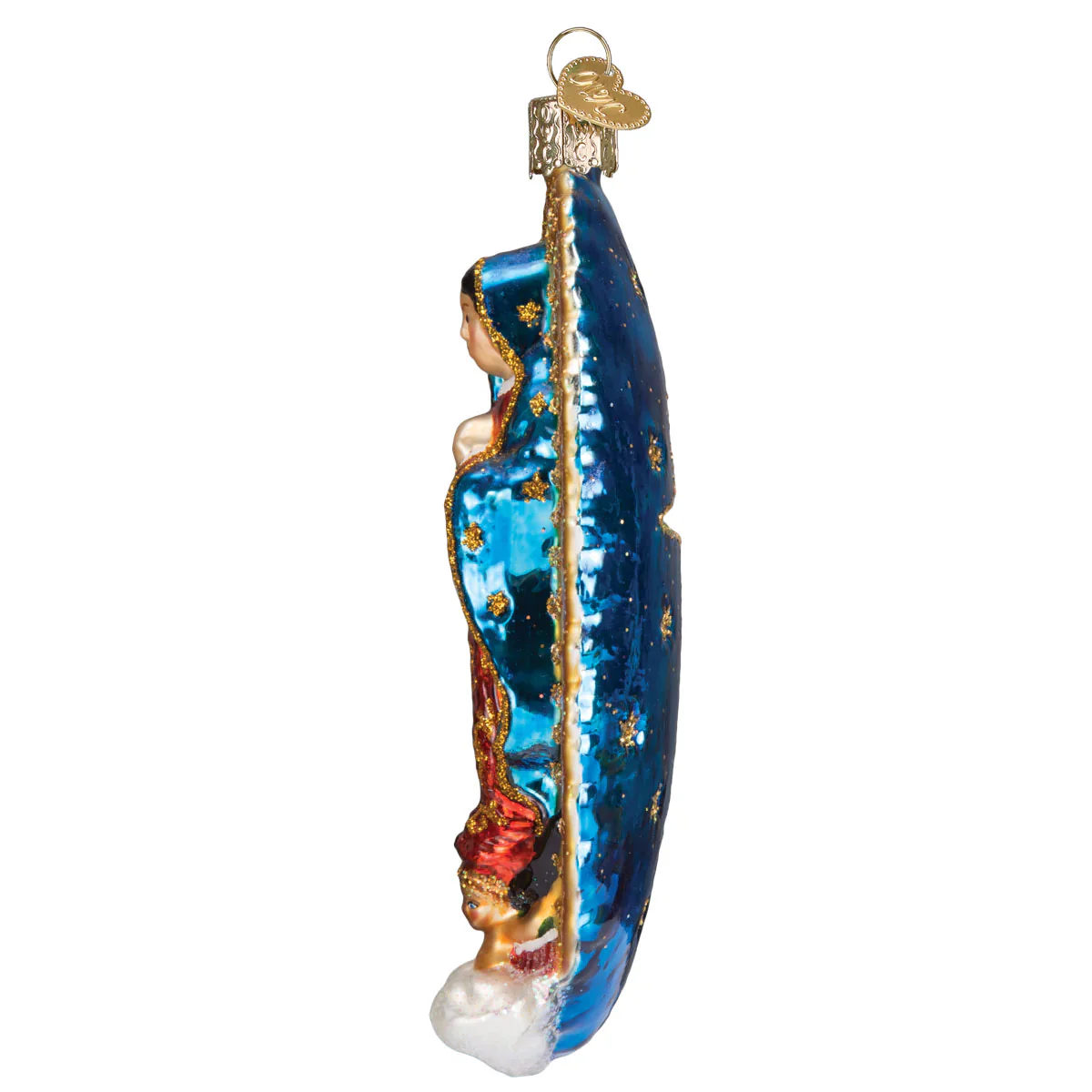 Serene Virgin of Guadalupe Glass Ornament - Image 2