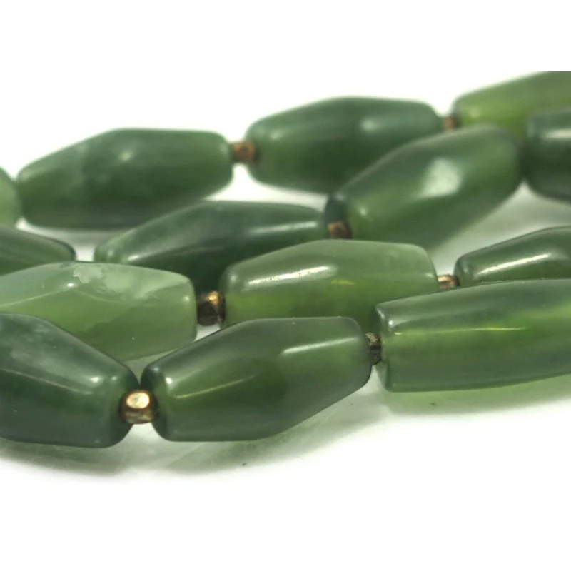 Serpentine (Afghan Jade) Lozenges Strand - Image 3