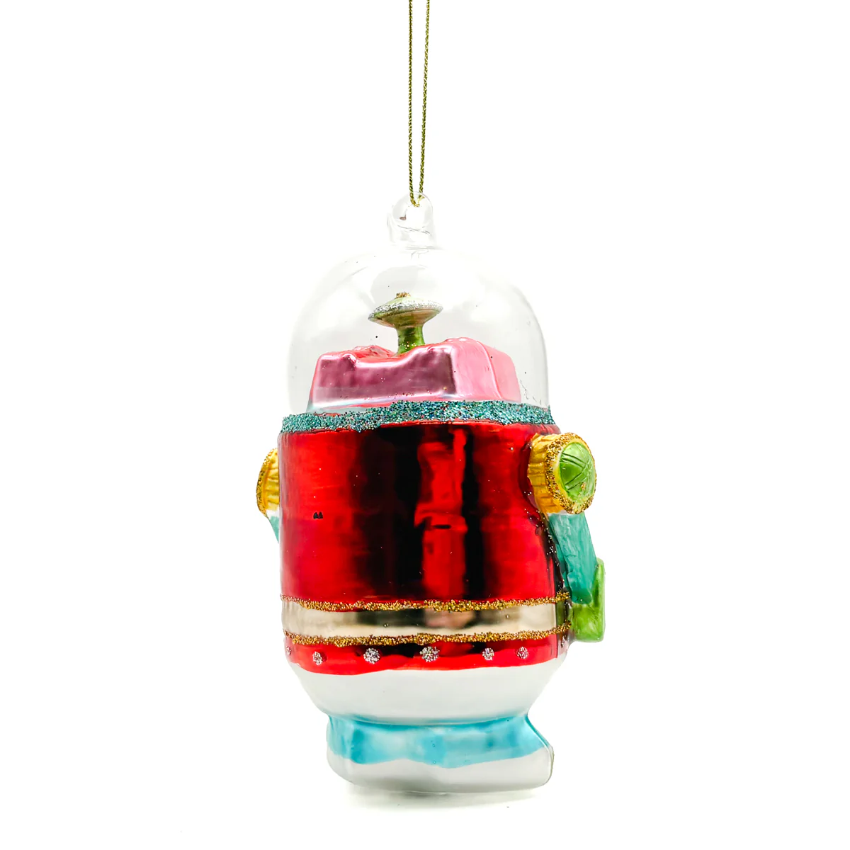 Shimmering Glittered Robot Ornament PS - Image 5