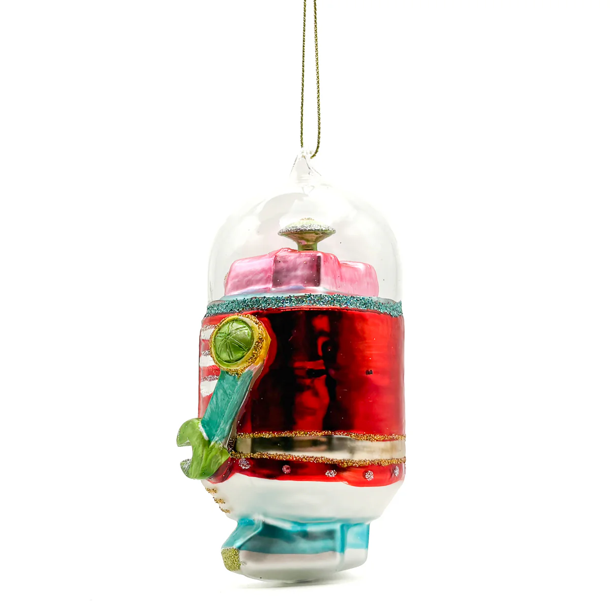 Shimmering Glittered Robot Ornament PS - Image 7