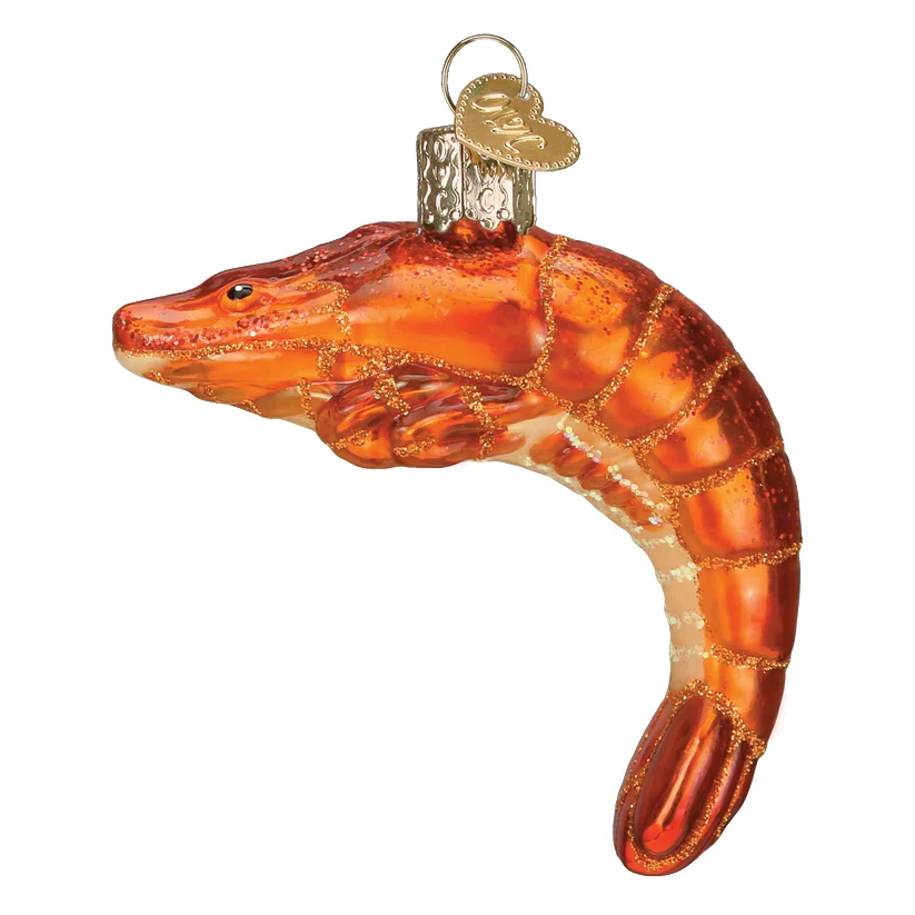 Shrimp Glass Ornament - Image 2