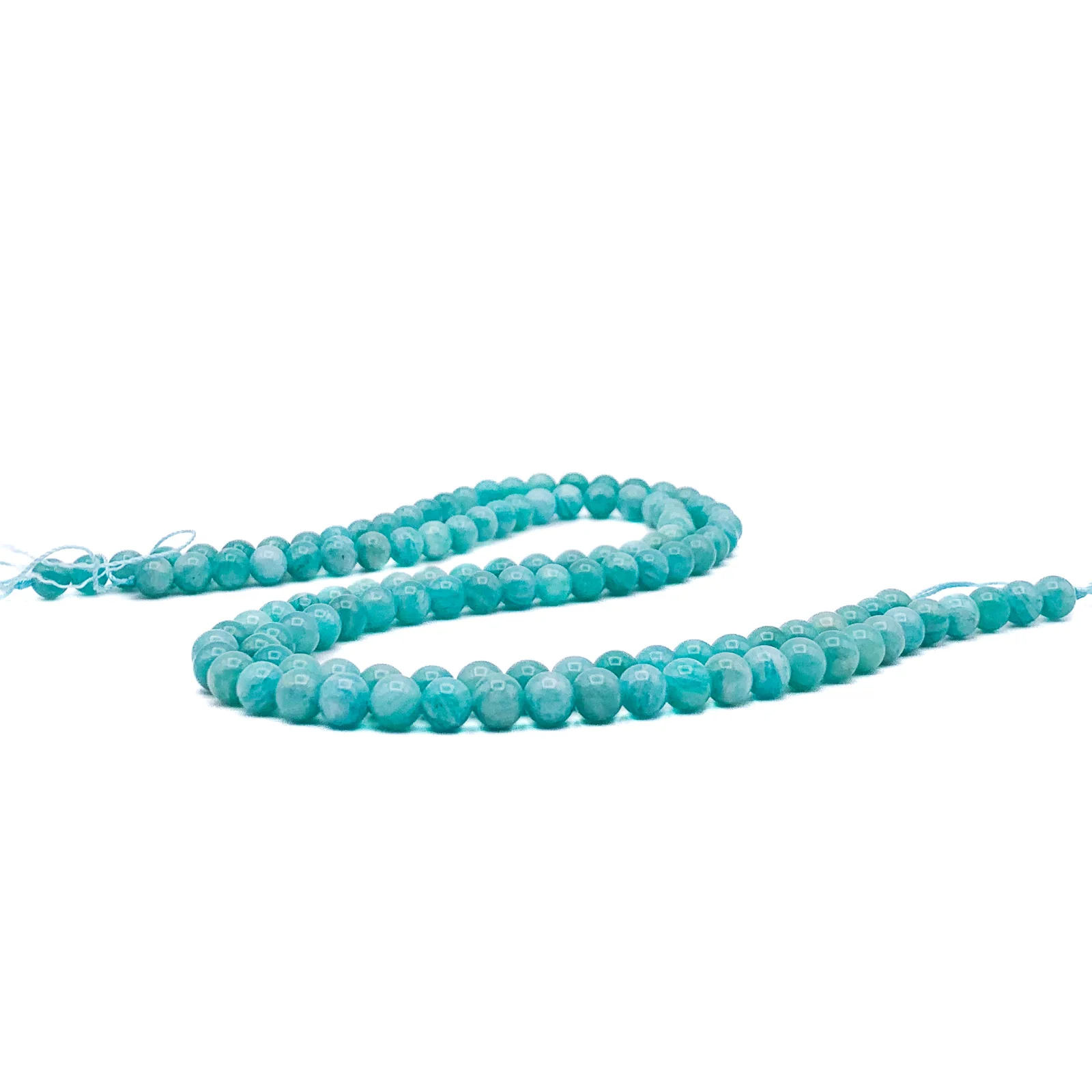 Siberian Amazonite 6mm Smooth Rounds Bead Strand - Image 3
