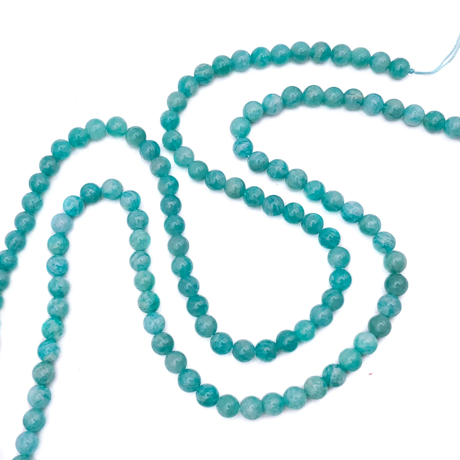 Siberian Amazonite 6mm Smooth Rounds Bead Strand - Image 4