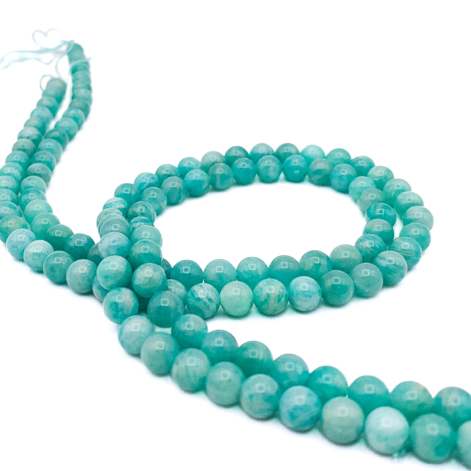 Siberian Amazonite 6mm Smooth Rounds Bead Strand - Image 5