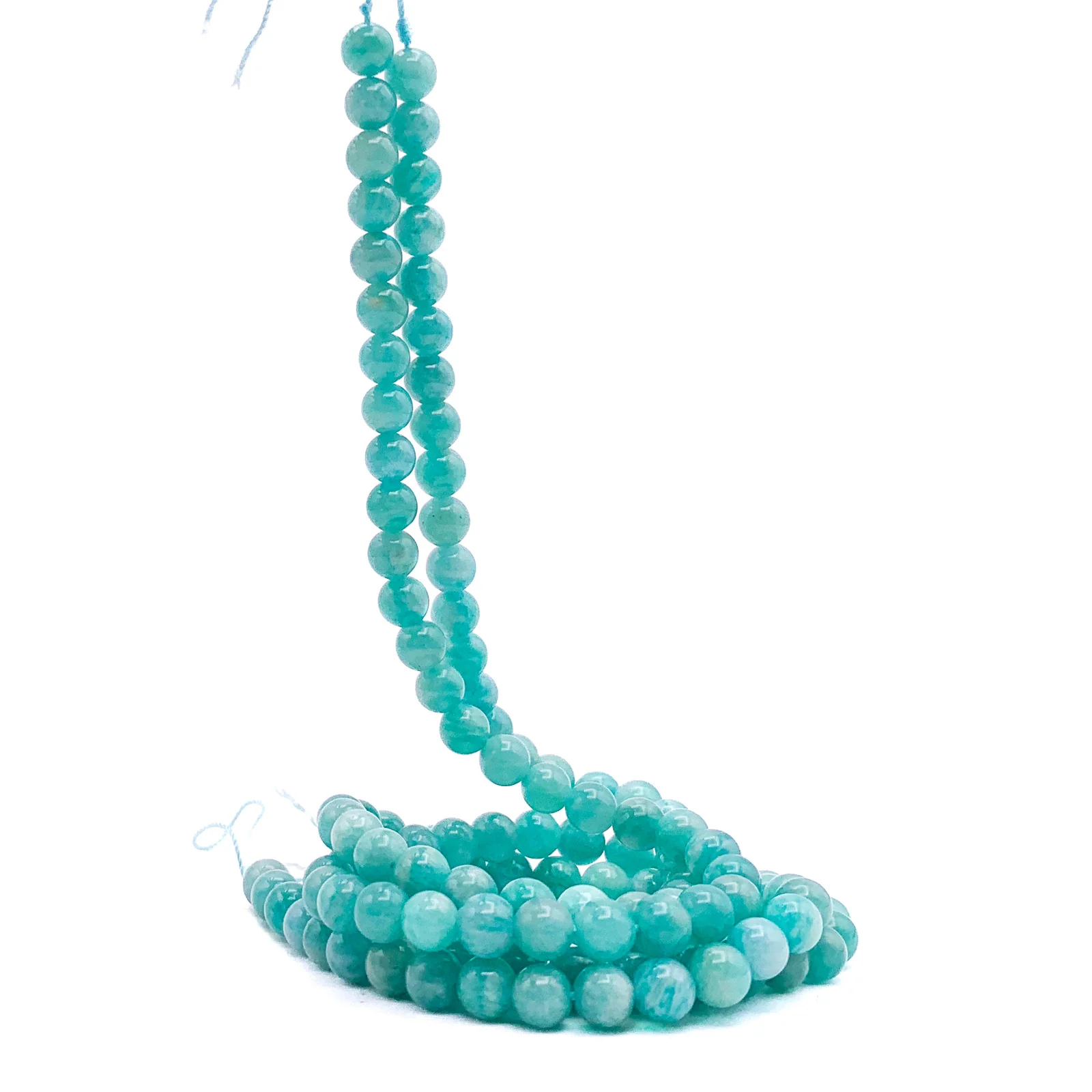 Siberian Amazonite 6mm Smooth Rounds Bead Strand - Image 6