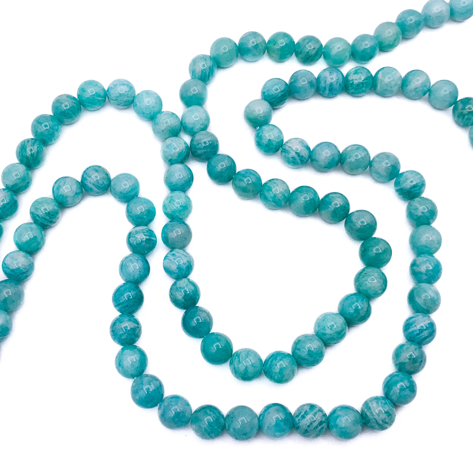 Siberian Amazonite 8mm Smooth Round Bead Strand - Image 3