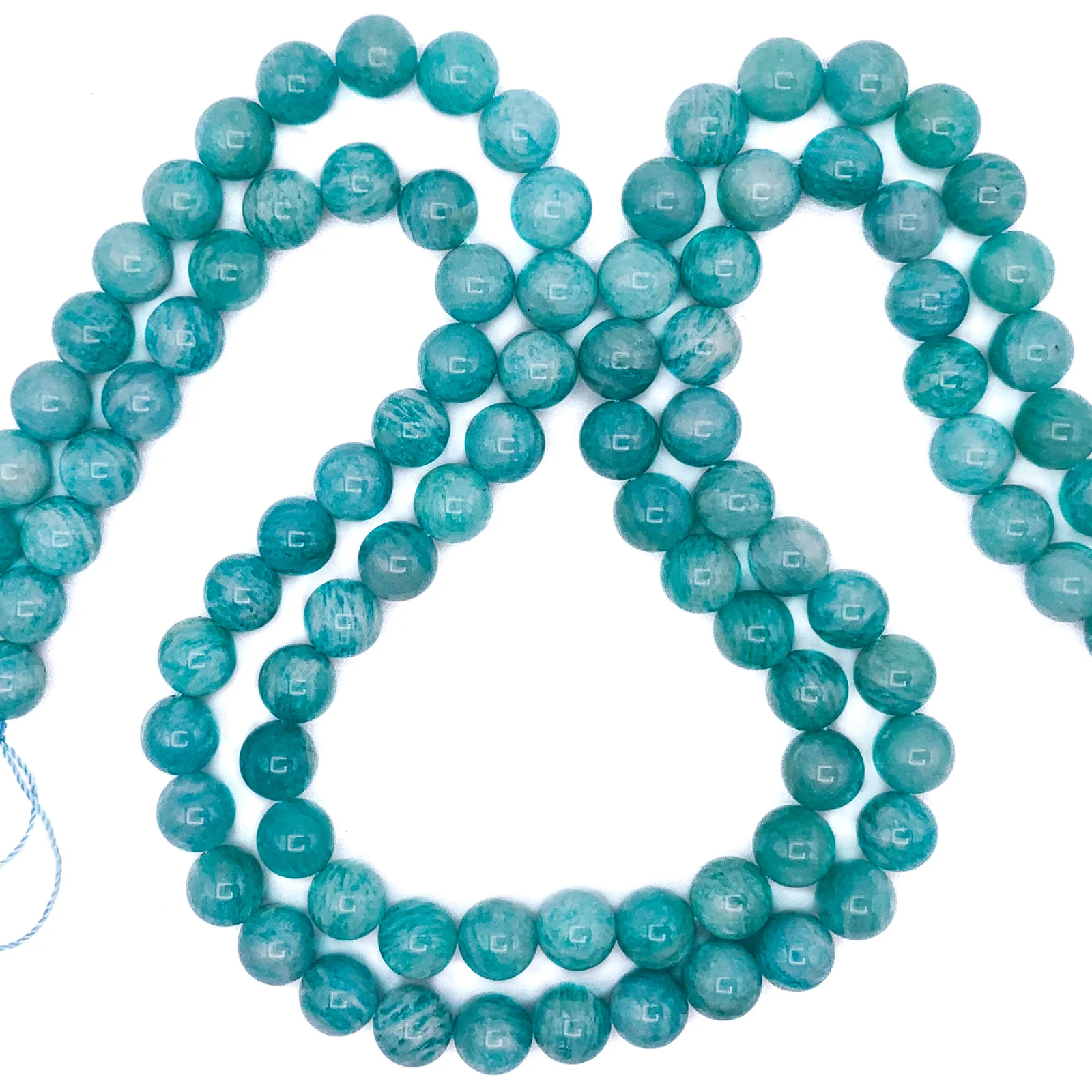 Siberian Amazonite 8mm Smooth Round Bead Strand - Image 4