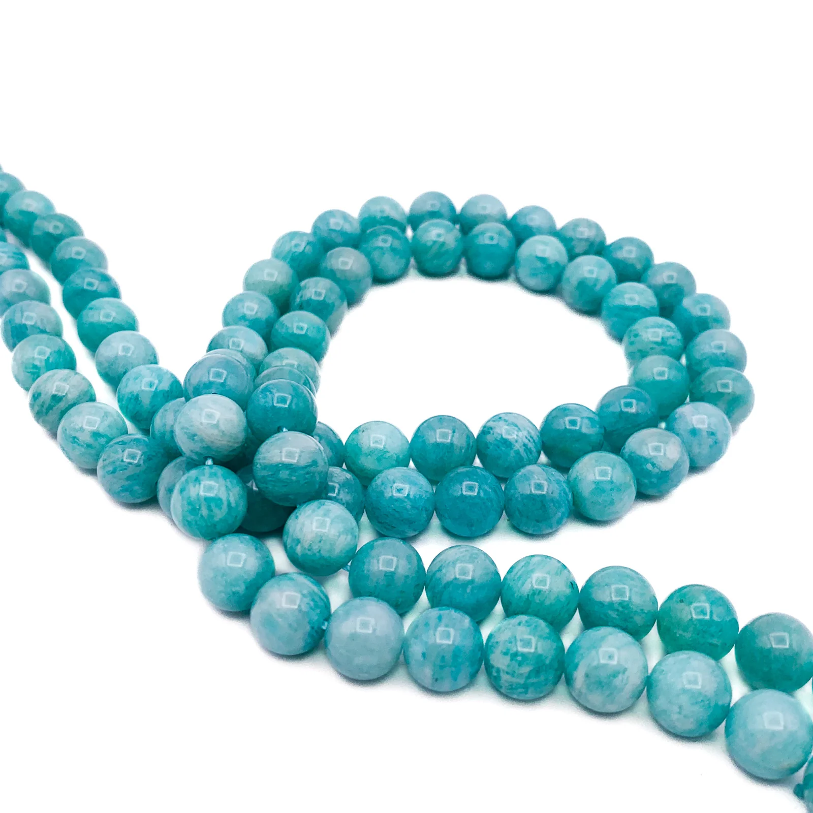Siberian Amazonite 8mm Smooth Round Bead Strand - Image 5