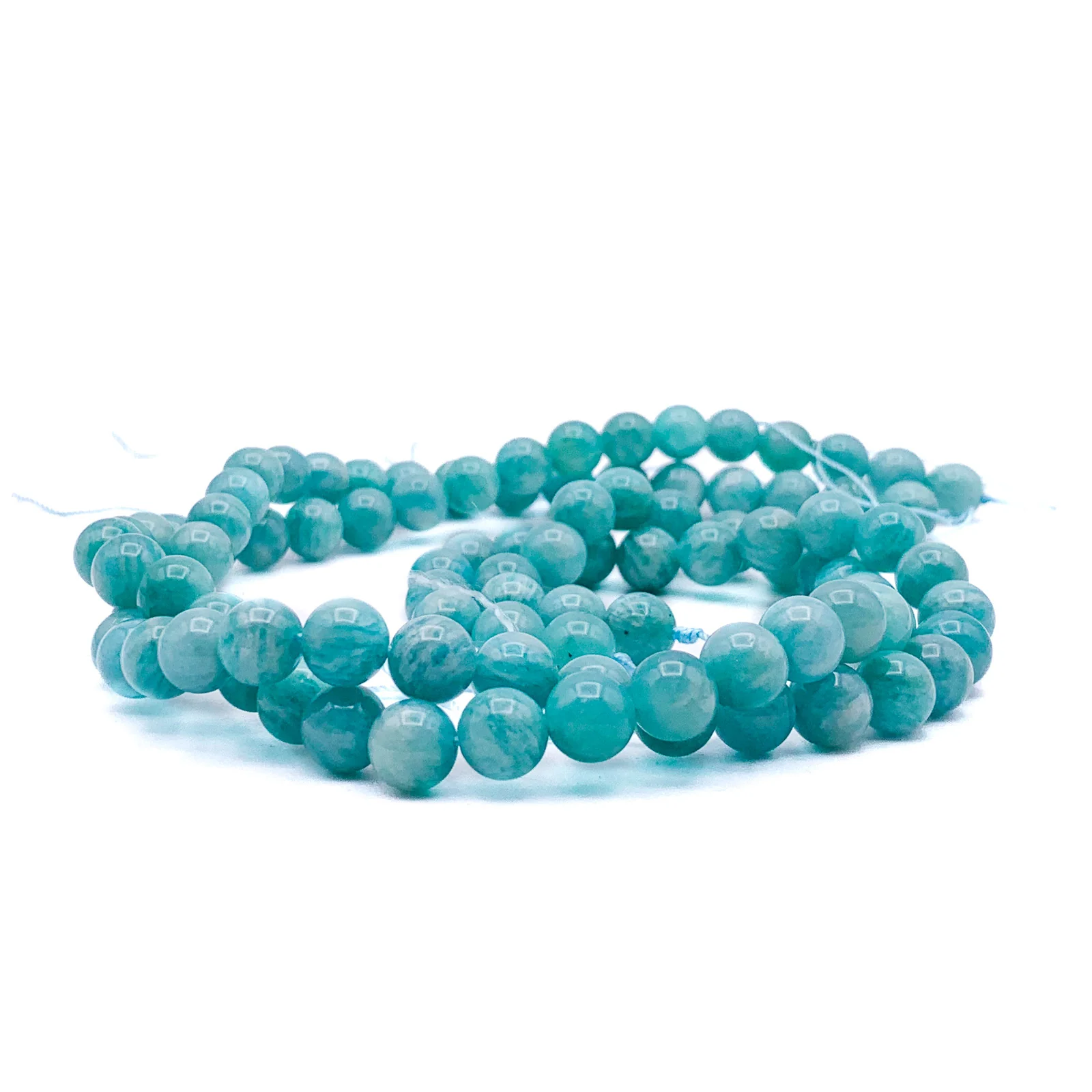 Siberian Amazonite 8mm Smooth Round Bead Strand - Image 7