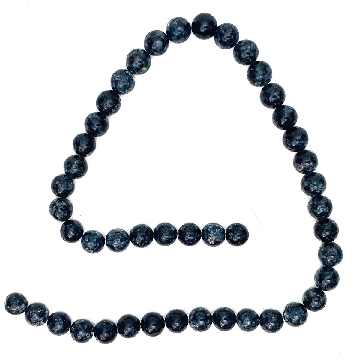 Siberian Blue Pietersite 8mm Smooth Rounds Bead Strand - Image 2