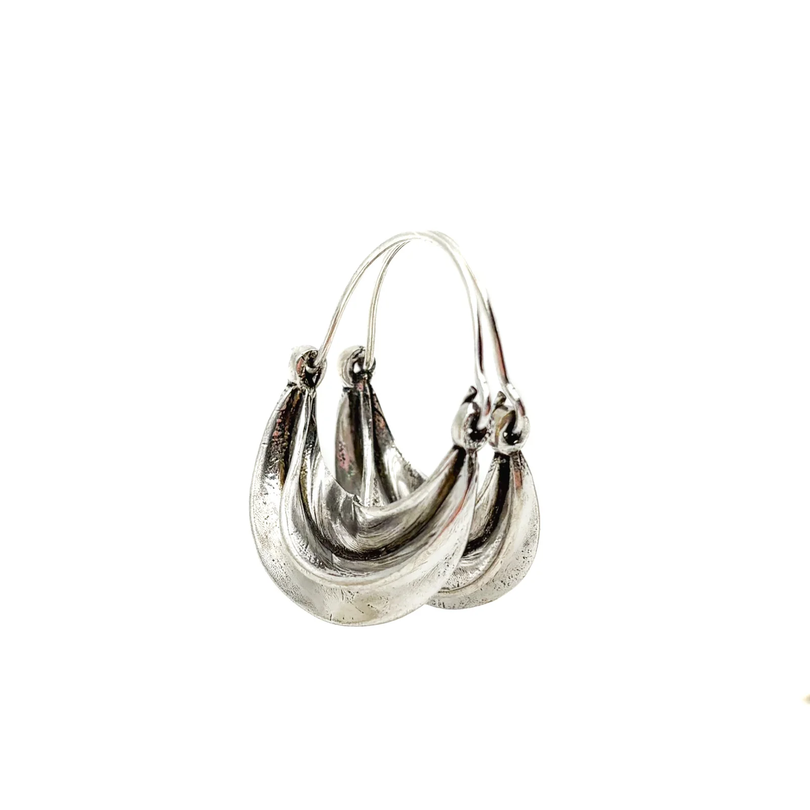 Silver Brass Fulani Style Earrings - Image 6