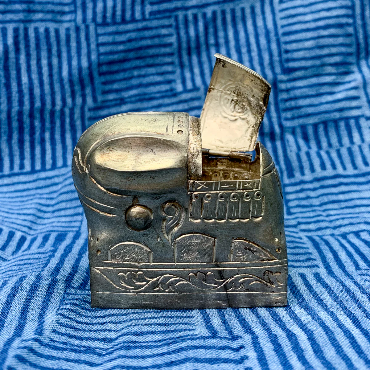 Elephant White Copper Mini Treasure  Box - Image 6