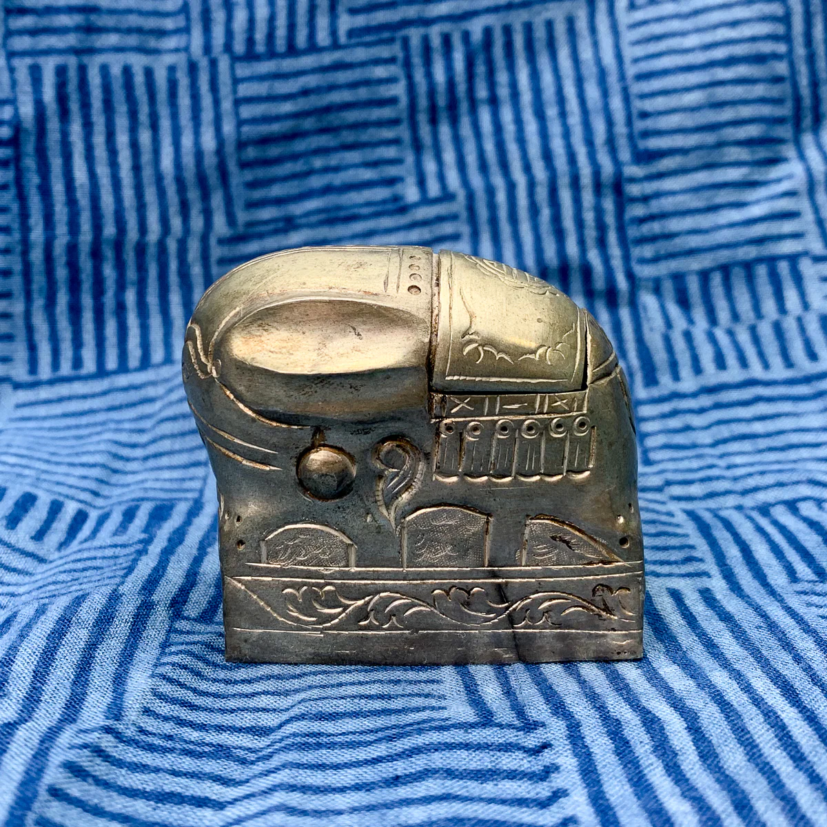 Elephant White Copper Mini Treasure  Box - Image 7
