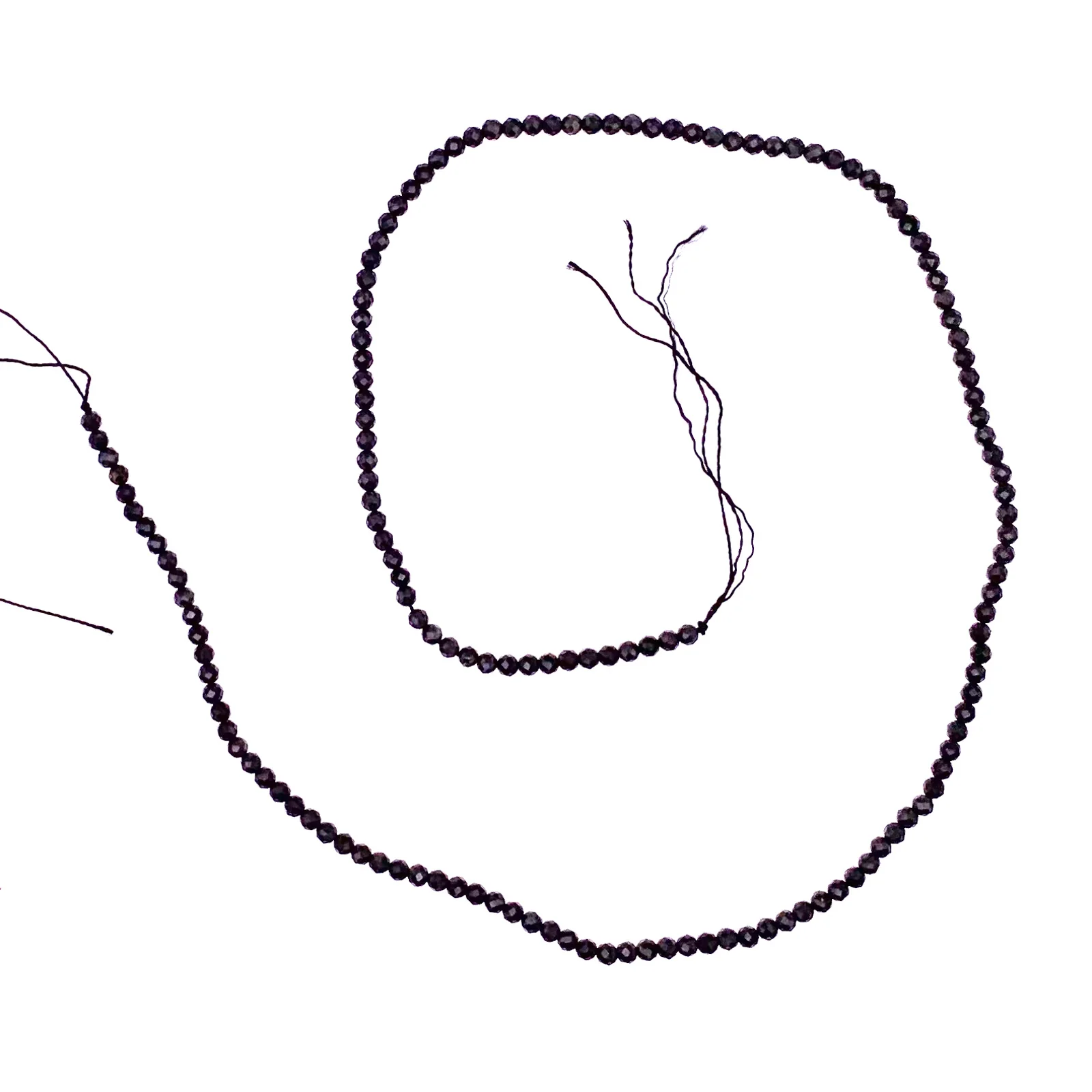 Silver Obsidian 2.7 Faceted Rounds Bead Strand - Image 2