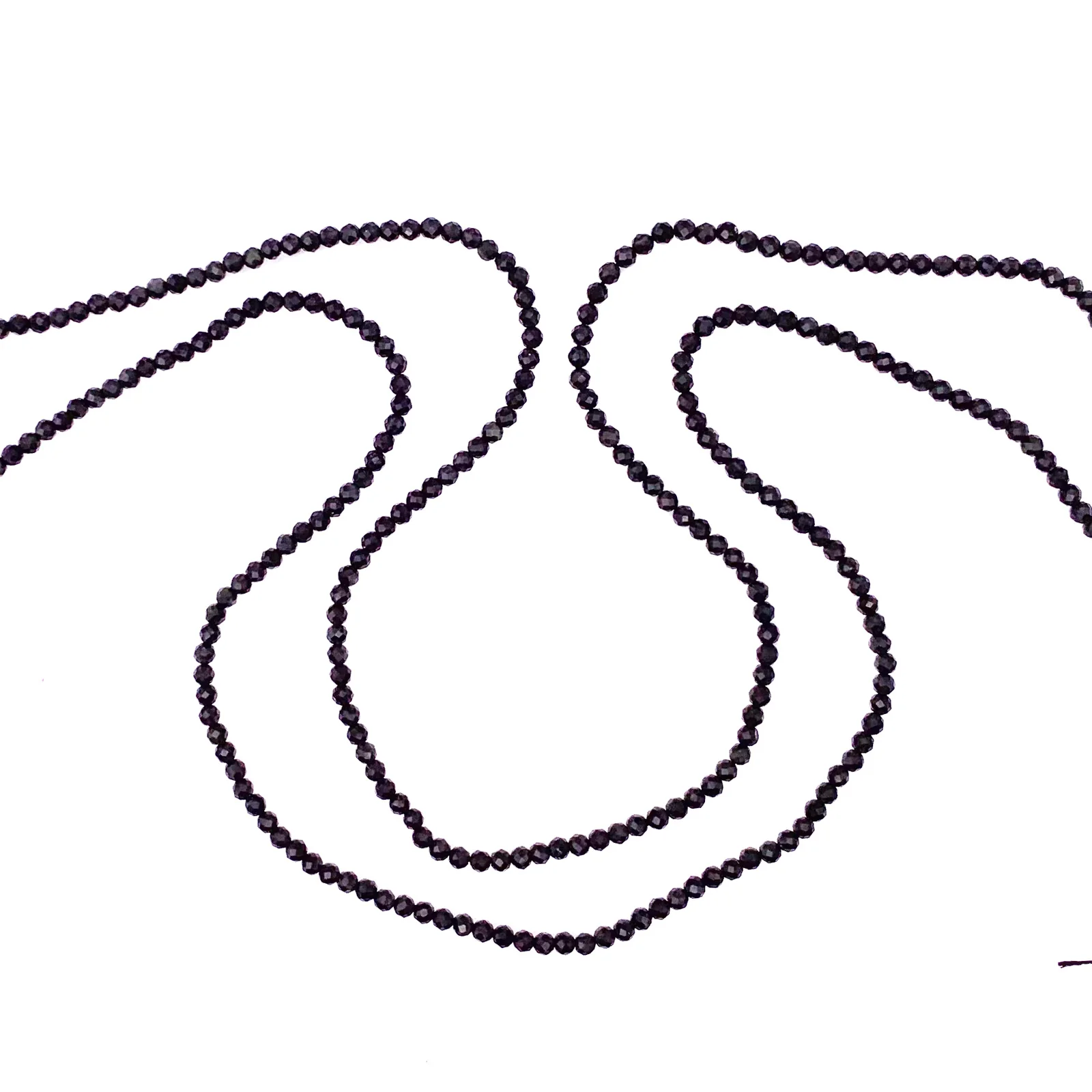 Silver Obsidian 2.7 Faceted Rounds Bead Strand - Image 4