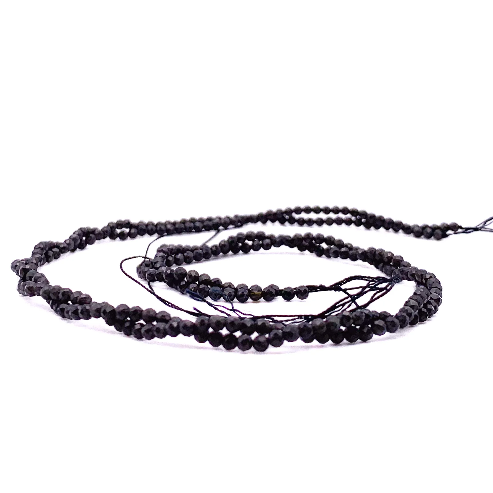Silver Obsidian 2.7 Faceted Rounds Bead Strand - Image 8