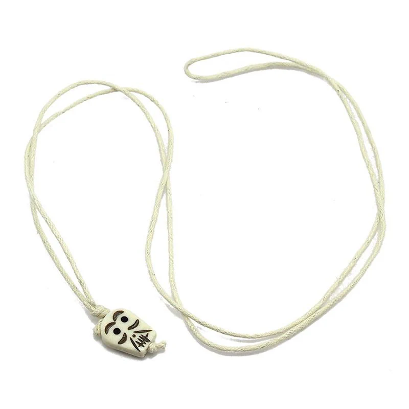 Skull Bead Hand Carved Cow Bone "Memento Mori" Pendant Necklace 5 - Image 2