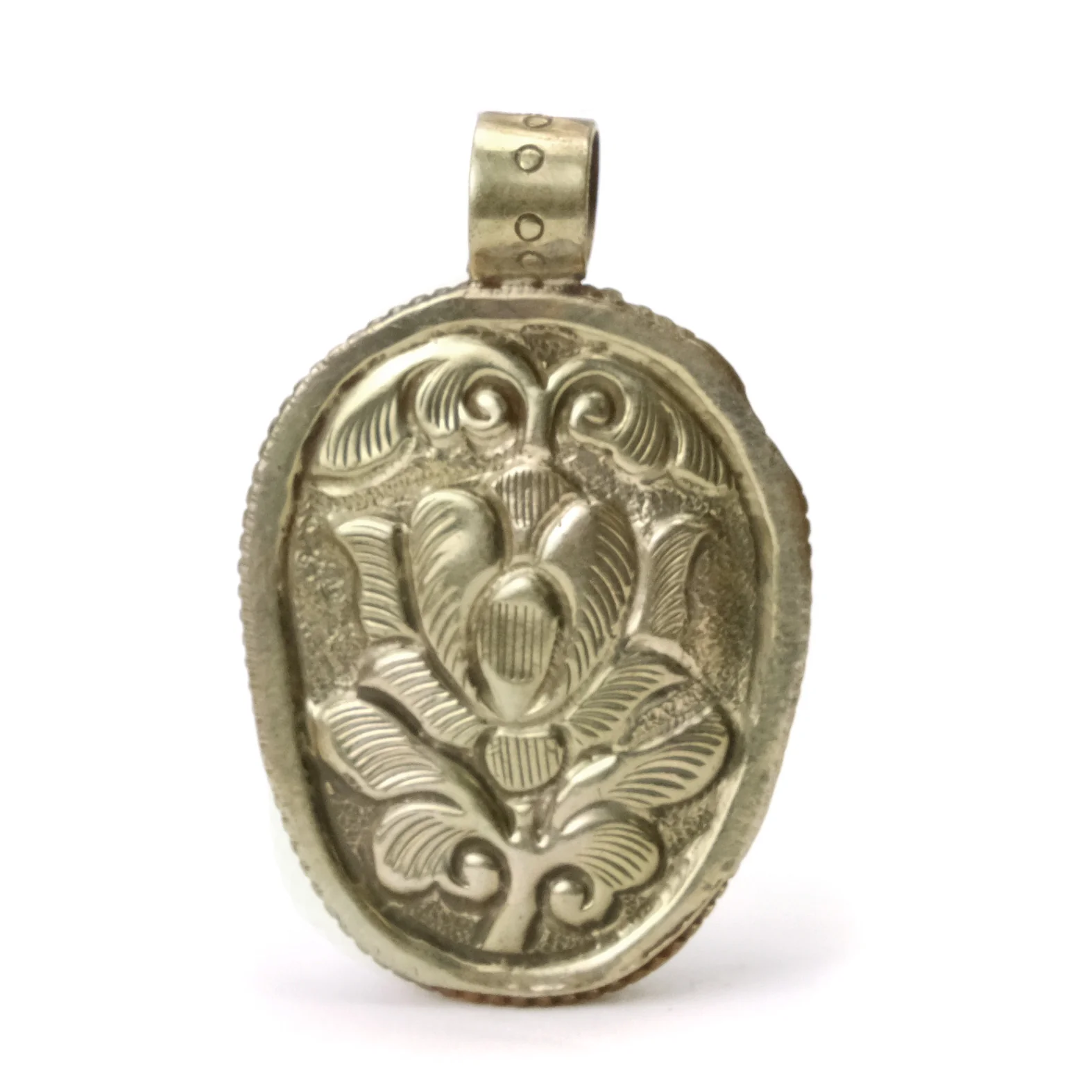 Skull Memento Mori Carved Unakite Pendant # 104 - 2 - Image 3