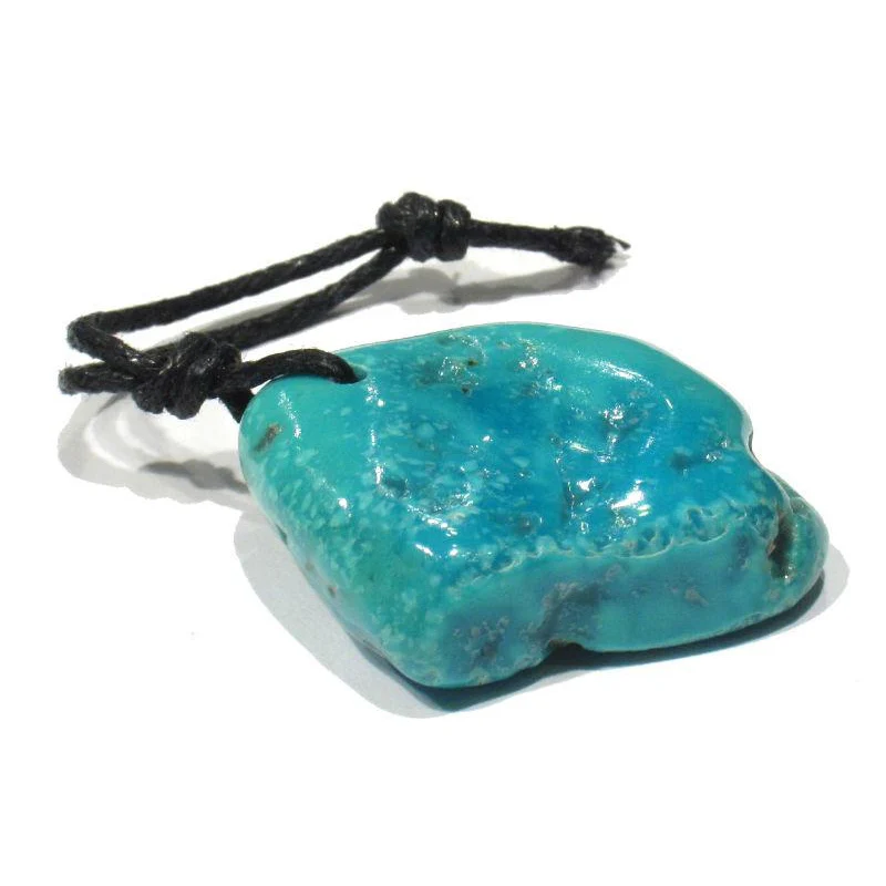 Sleeping Beauty Turquoise Nugget Bead Pendant - Image 3