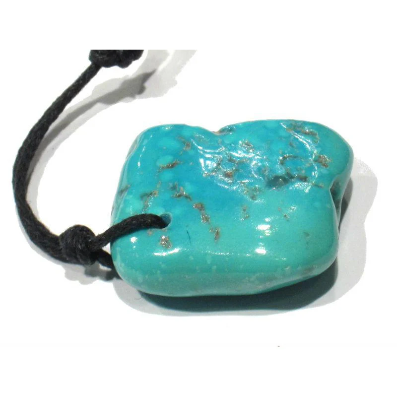 Sleeping Beauty Turquoise Nugget Bead Pendant - Image 4