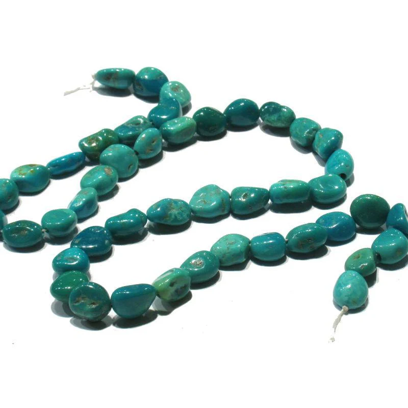 Sleeping Beauty Turquoise Nuggets 10mm Strand - Image 2
