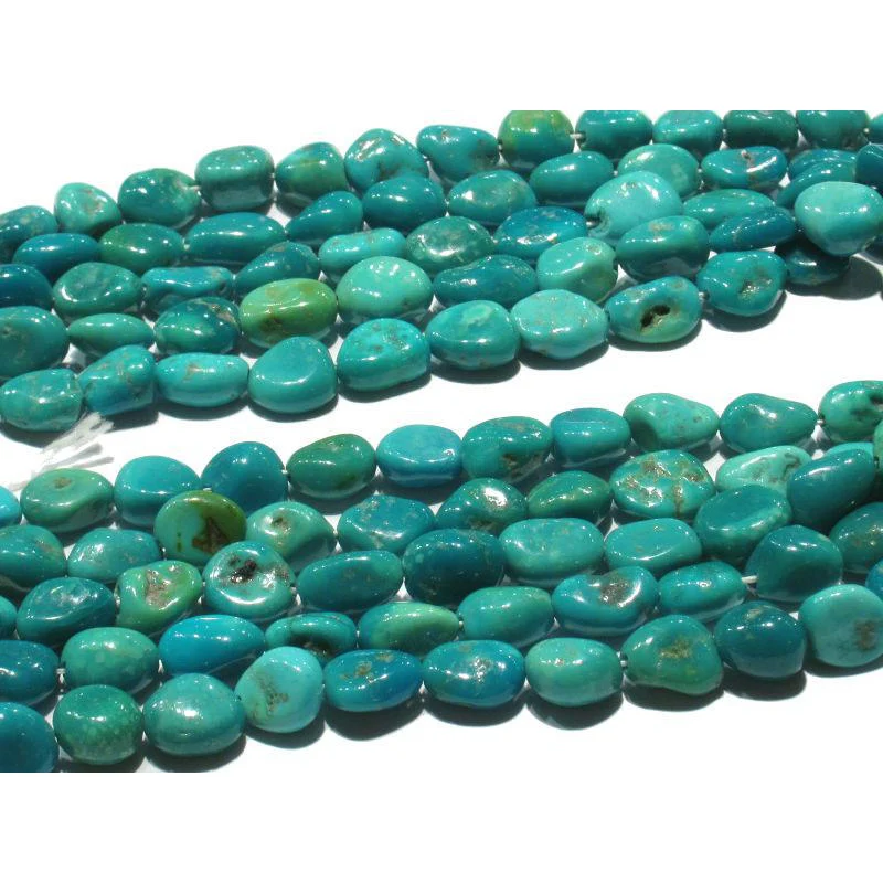 Sleeping Beauty Turquoise Nuggets 10mm Strand - Image 3