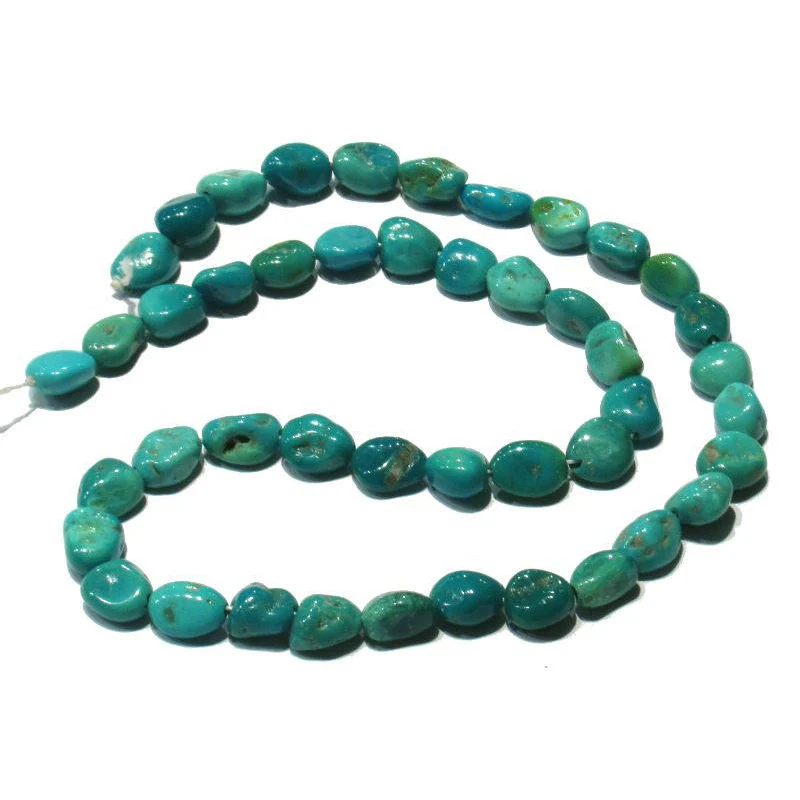 Sleeping Beauty Turquoise Nuggets 10mm Strand - Image 4
