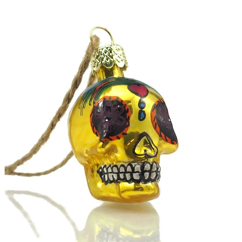 Small Day of the Dead Glass Ornament - Image 4
