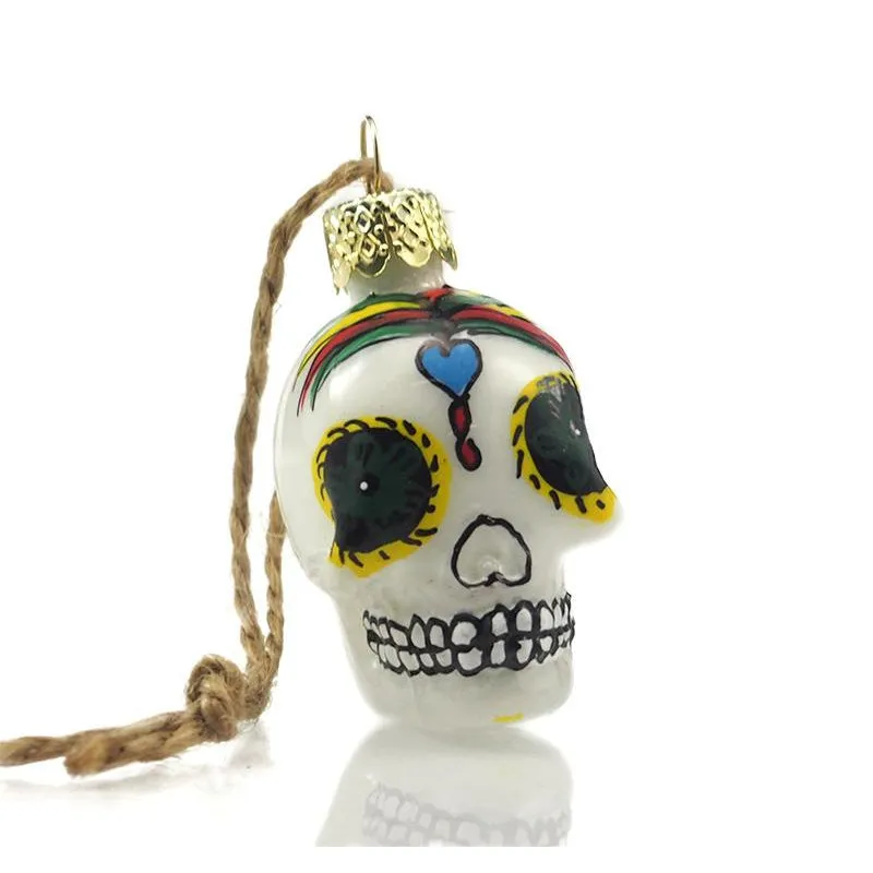 Small Day of the Dead Glass Ornament - Image 5