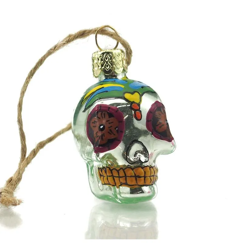 Small Day of the Dead Glass Ornament - Image 6