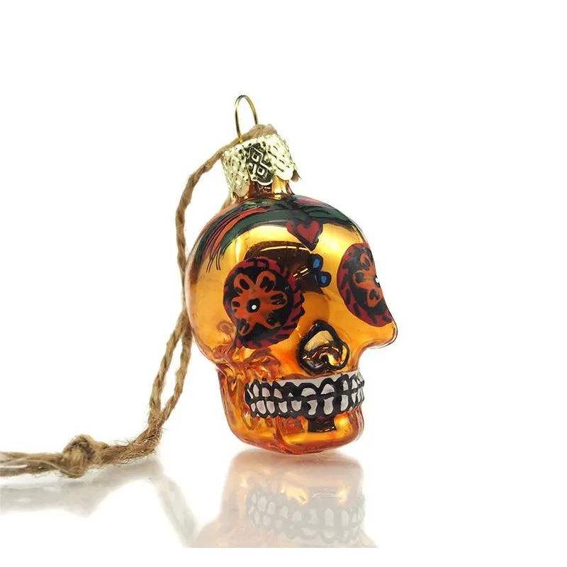 Small Day of the Dead Glass Ornament - Image 8
