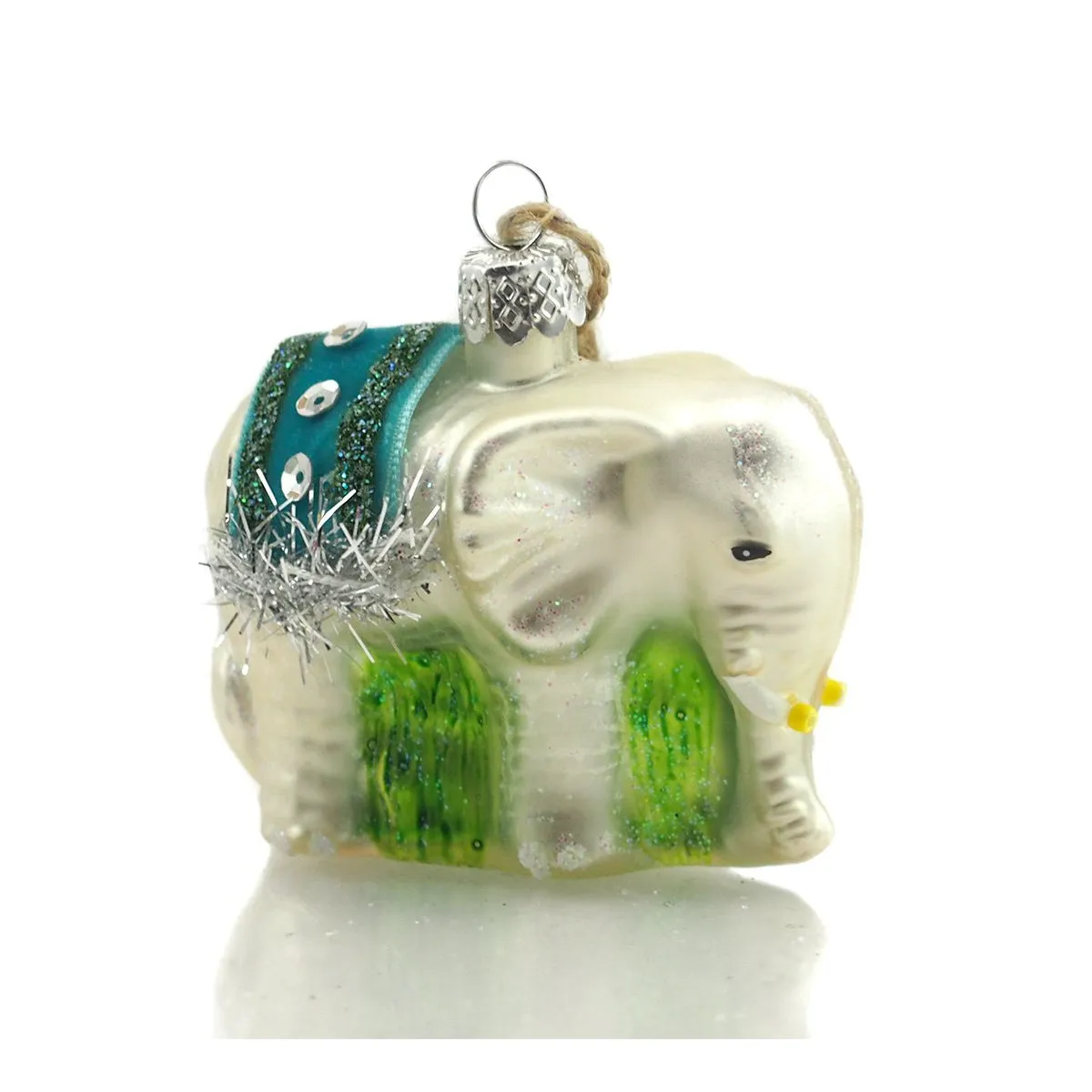 Elephant Glass Ornament Small - Image 3