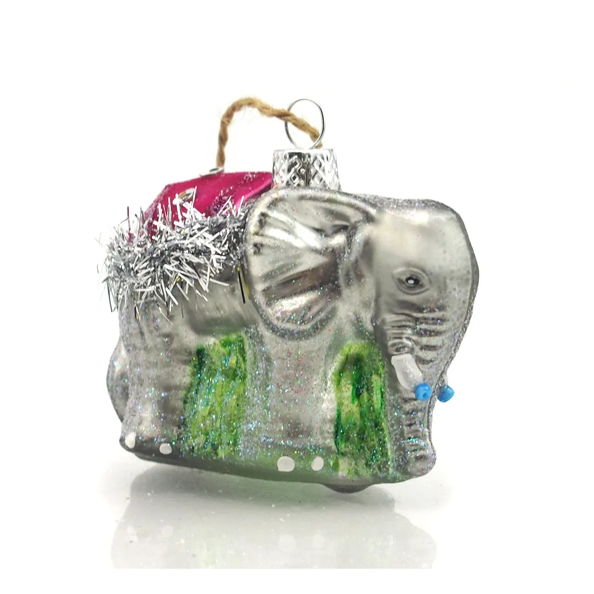 Elephant Glass Ornament Small - Image 4