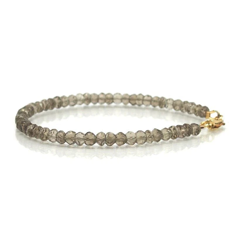 Smokey Quartz Bracelet with Gold Filled Lobster Clasp - Image 2