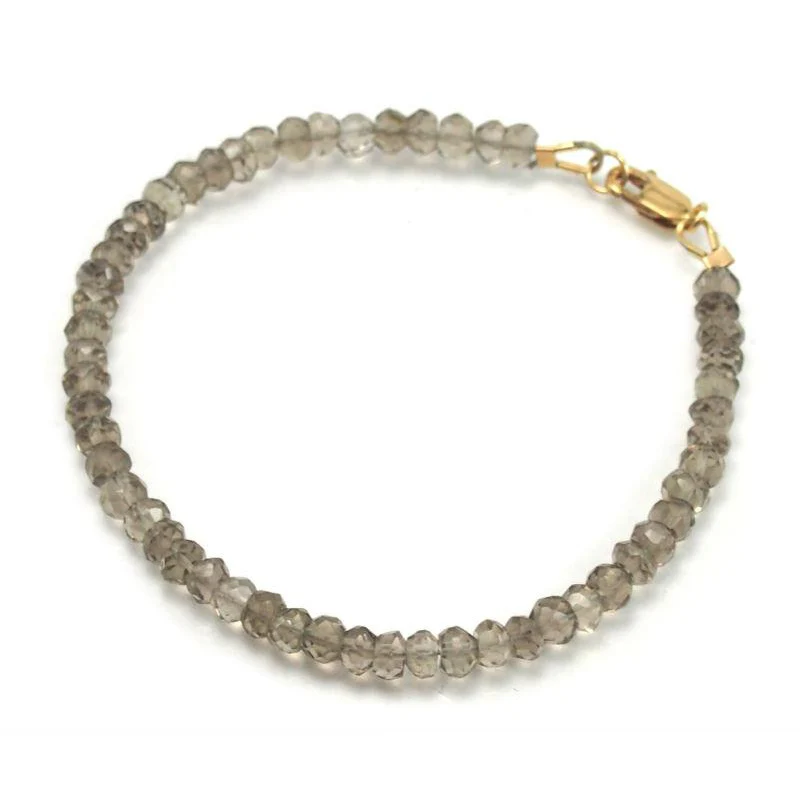 Smokey Quartz Bracelet with Gold Filled Lobster Clasp - Image 3