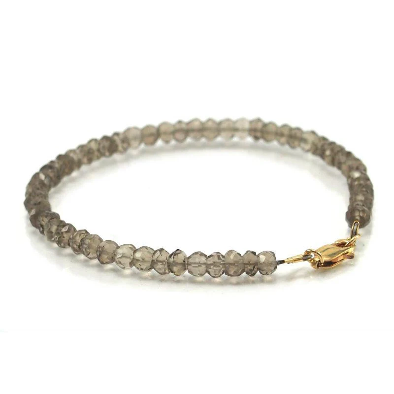 Smokey Quartz Bracelet with Gold Filled Lobster Clasp - Image 4