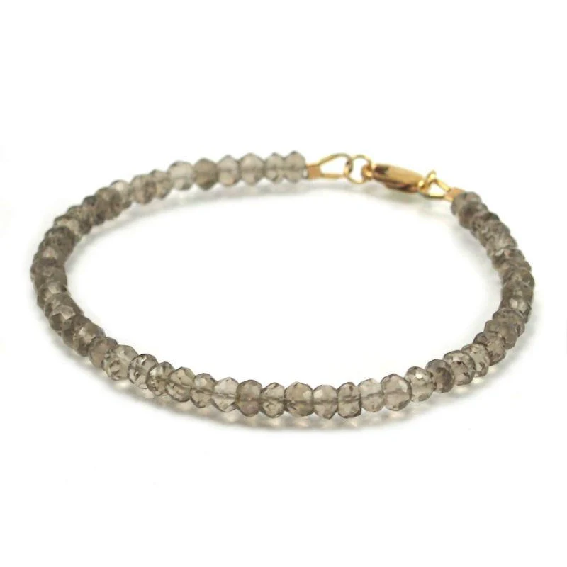 Smokey Quartz Bracelet with Gold Filled Lobster Clasp - Image 5