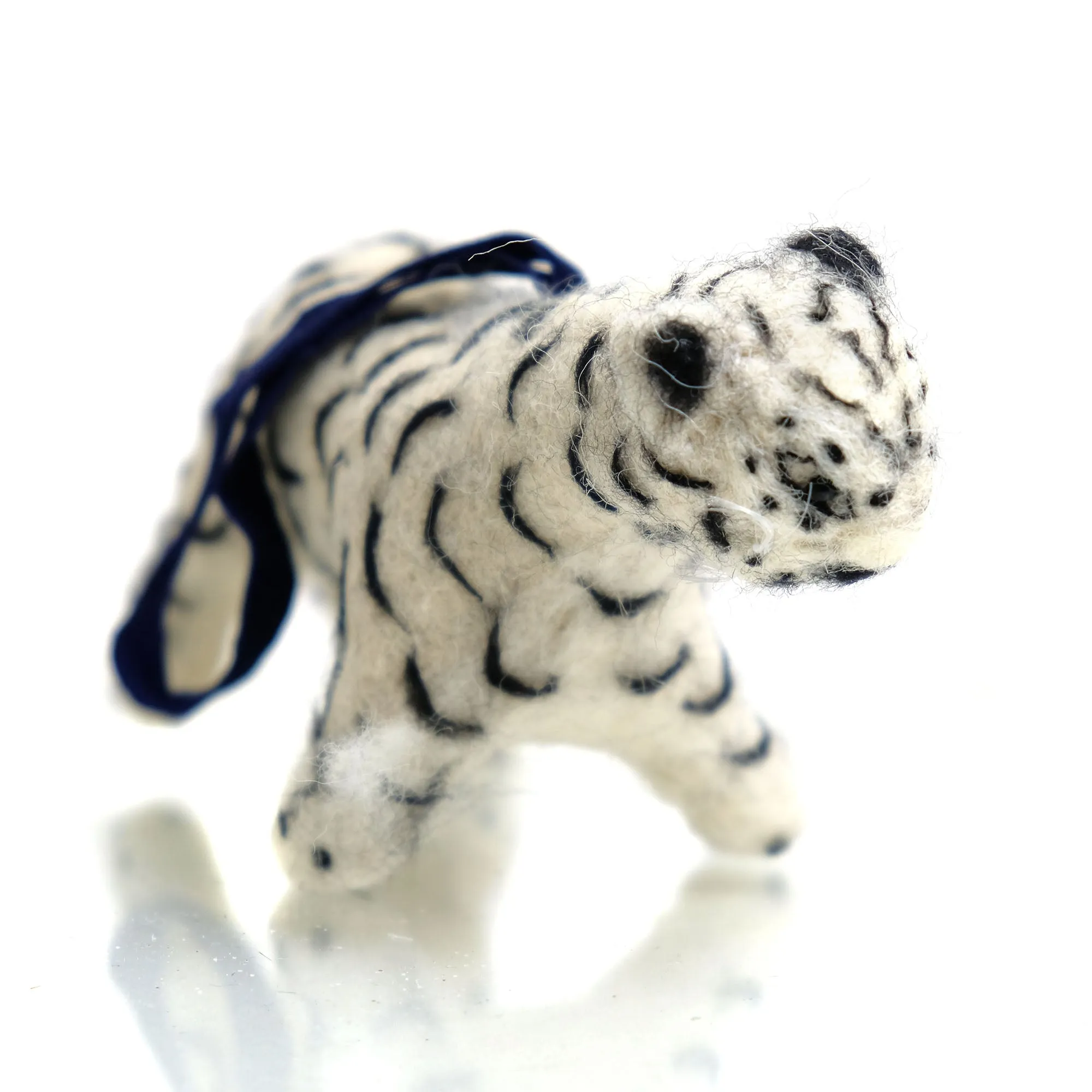 Snow Leopard Felted Ornament - Image 2