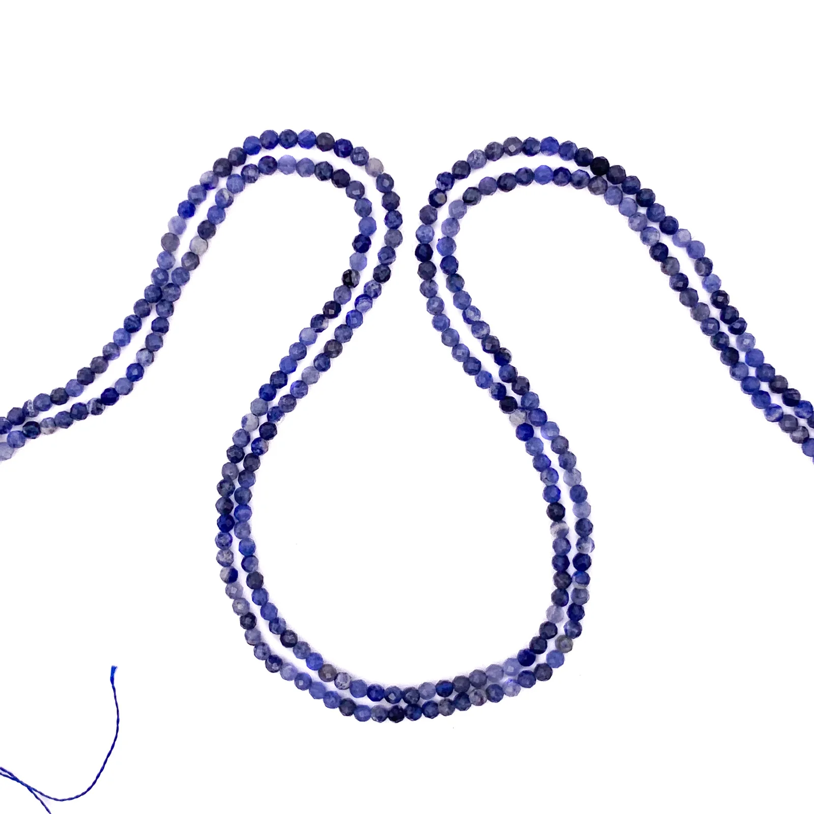 Sodalite 2.5mm Faceted Round Beads - Image 4