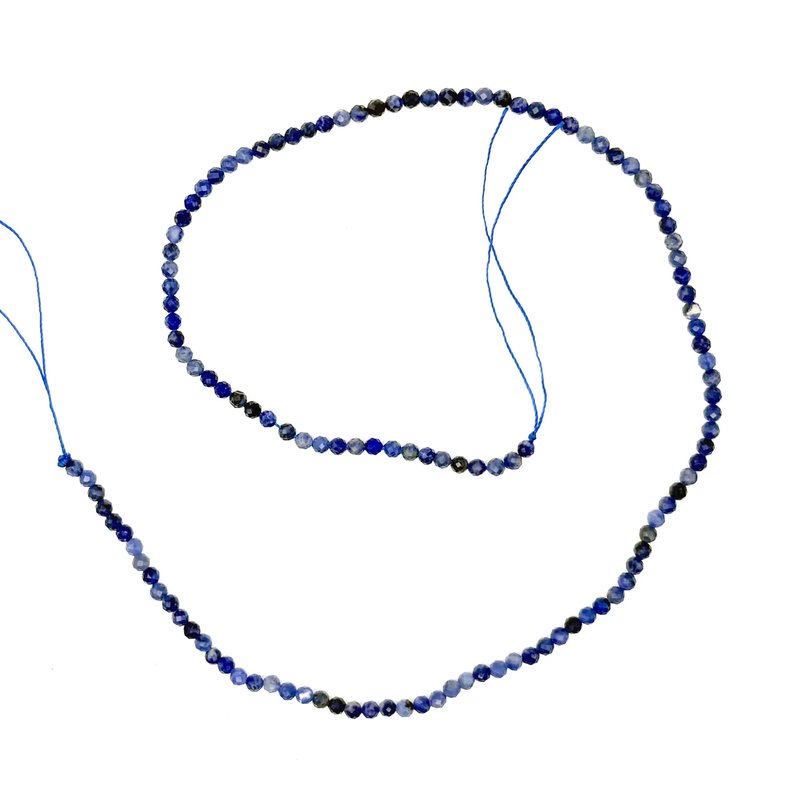 Sodalite 3mm Faceted Rounds Bead Strand - Image 2