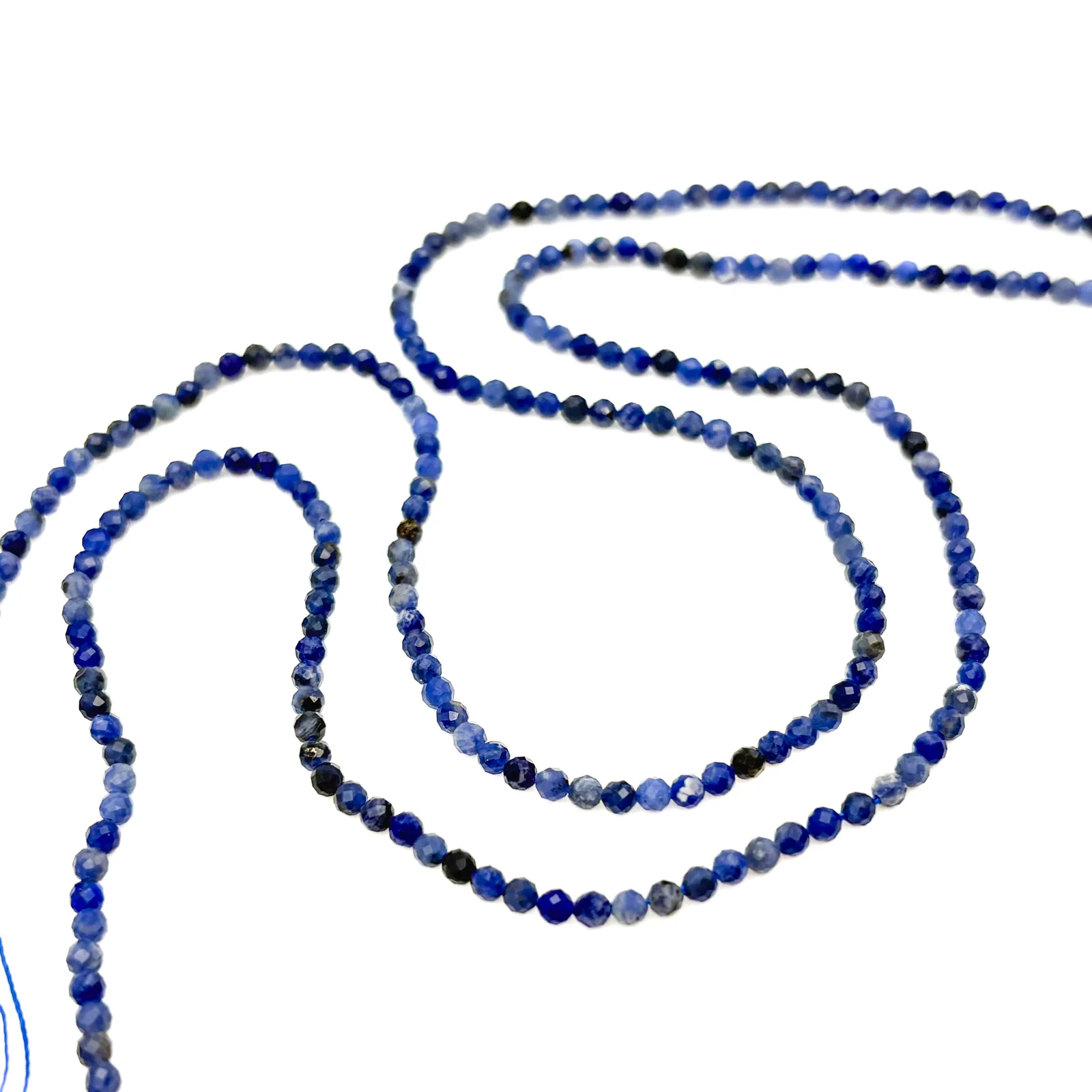 Sodalite 3mm Faceted Rounds Bead Strand - Image 5