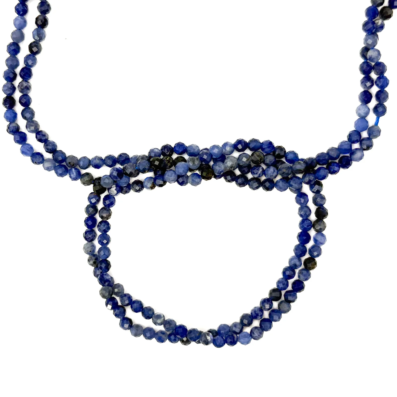 Sodalite 3mm Faceted Rounds Bead Strand - Image 6