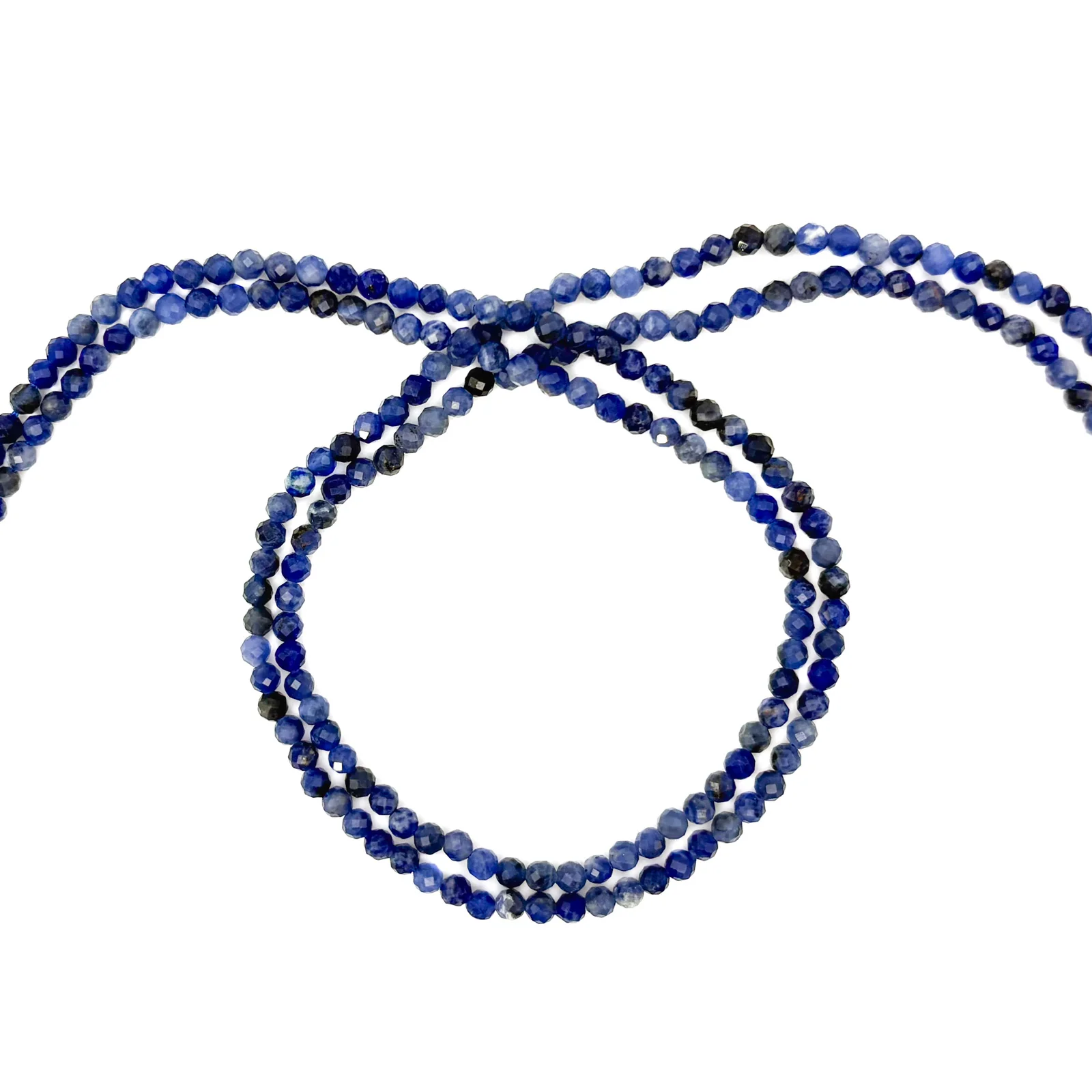 Sodalite 3mm Faceted Rounds Bead Strand - Image 7